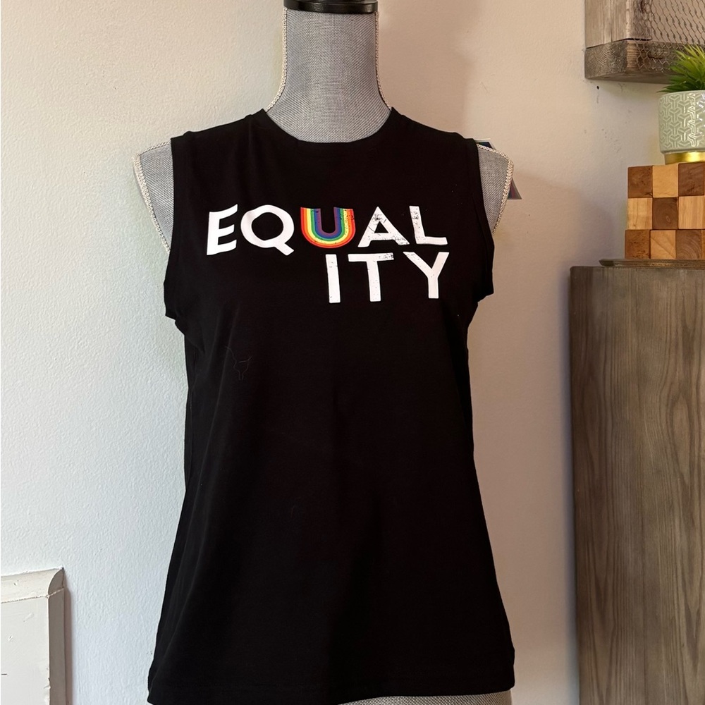 Black Equality Sleeveless Top